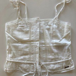 Ivory lace top with bow spaghetti straps - Abercrombie - M
